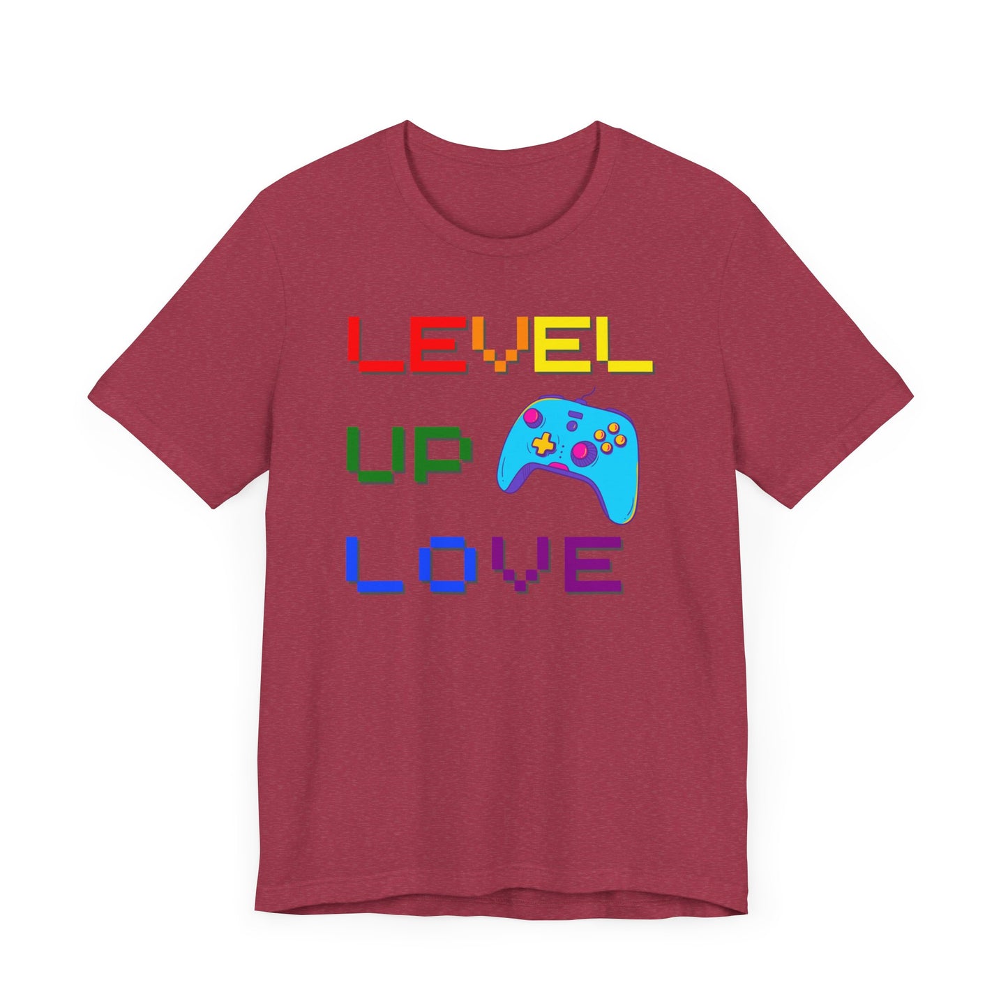 Level Up Love - Rainbow Pride Console Gamer | Gaymer Pride T-Shirt